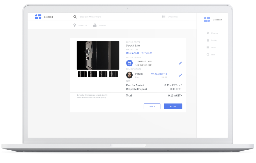 Slock.it web app screenshot 1